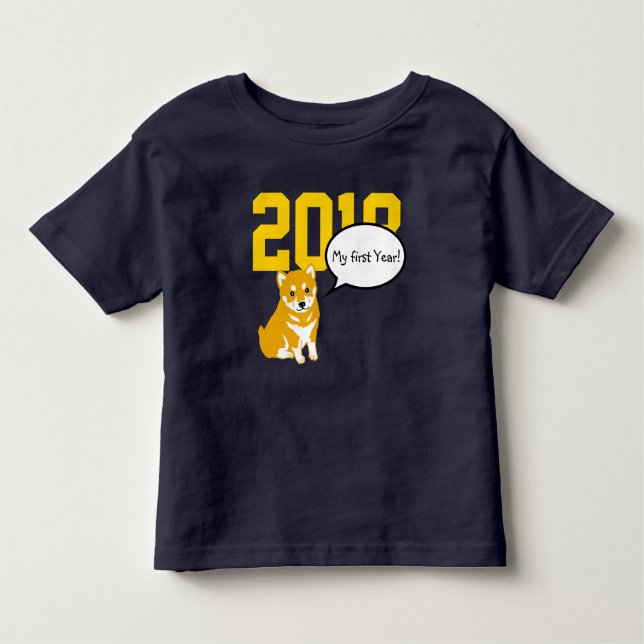 Shiba Hund År 2018 Baby Tee (Framsida)
