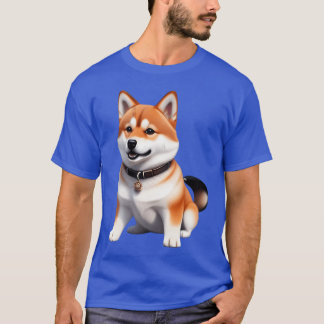 Shiba hund retro-vän t shirt