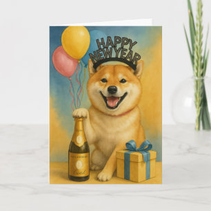Shiba Inc Gott Nytt År Kort