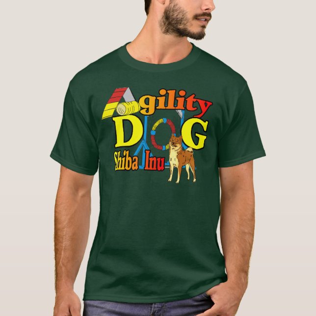 Shiba Inu Agiality T Shirt (Framsida)