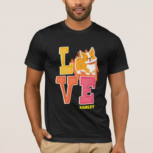 Shiba Inu älskare söt färg T Shirt (Framsida)