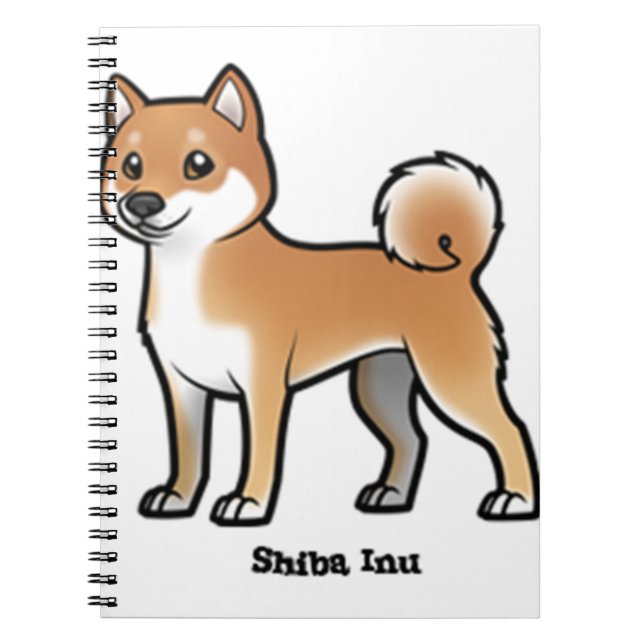 shiba inu anteckningsbok med spiral (Framsidan)
