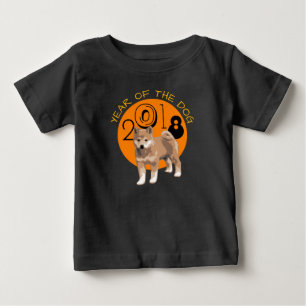 Shiba inu-året Hund 2018 Black Baby Tee
