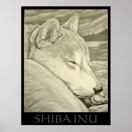 Shiba Inu Art Poster Hund Art Poster Shiba Inu Gif