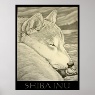 Shiba Inu Art Poster Hund Art Poster Shiba Inu Gif