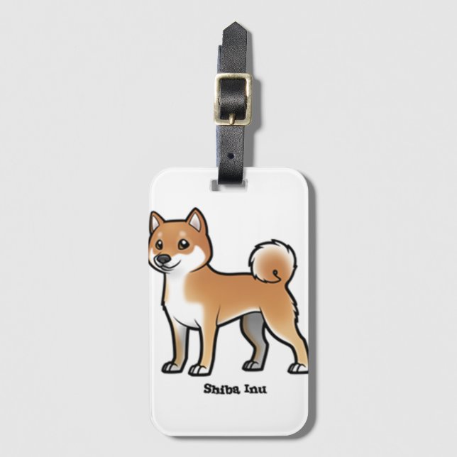 shiba inu bagagebricka (Framsida vertikal)