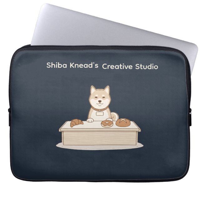 Shiba Inu Bageri Bärbar Dator Fodral  (Framsidan)