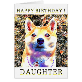 Shiba Inu Birthday Card 3 OBS Kort