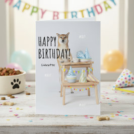 Shiba Inu Birthday Släpp loss Svan-Wagging Kort