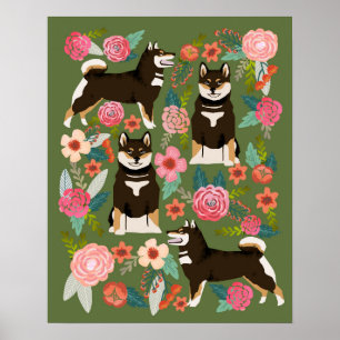 Shiba Inu - Black and Tan - Wall Art Poster