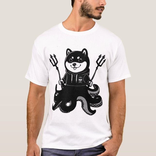 Shiba Inu bläckfisk T Shirt (Framsida)