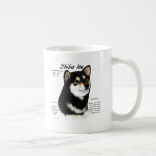 Shiba Inu (blk/solbränna) historiedesign Kaffemugg
