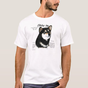 Shiba Inu (blk/solbränna) historiedesign T-shirt