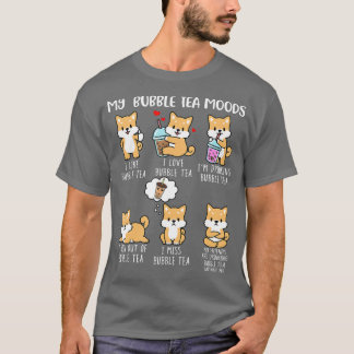 Shiba Inu Bubble Tea Shirt Women Boba Tea Hund T