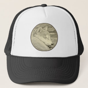 Shiba Inu Caps Hats presenterar japansk Guard Hund Truckerkeps