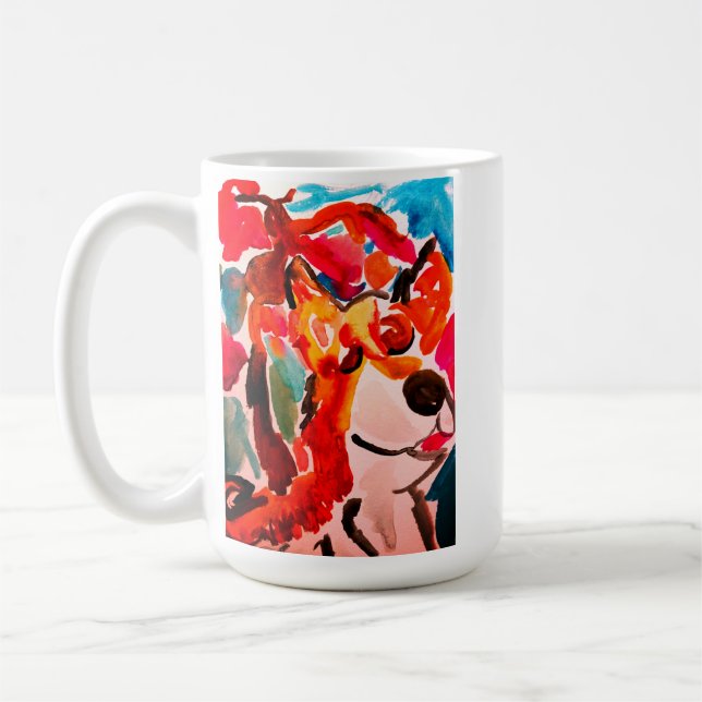 Shiba Inu cherry Japen blossom  Kaffemugg (Vänster)