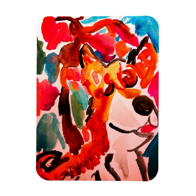 Shiba Inu cherry Japen blossom  Magnet (Vertikal)