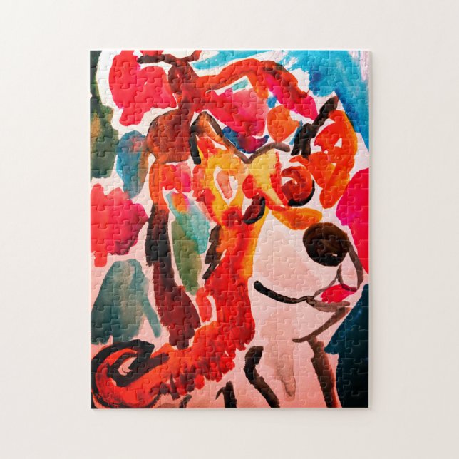 Shiba Inu cherry Japen blossom  Pussel (Vertikal)