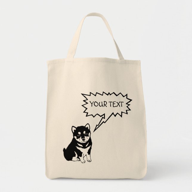 Shiba Inu China Hund Year 2018 Cotton Tote Bag Tygkasse (Framsidan)