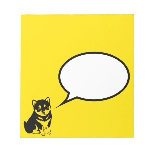 Shiba Inu Chinese Hund Year Birthday tal bubble Anteckningsblock (Framsida)