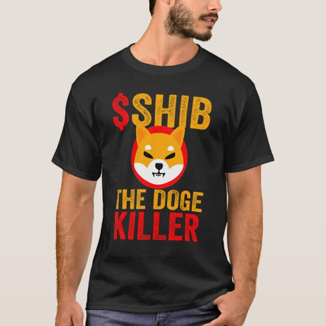 Shiba Inu Coin Crpytocurrency as Shib Doge Kil T Shirt (Framsida)