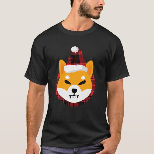 Shiba Inu Coin Crypto Decal Santa Fairy Julafton T Shirt (Framsida)