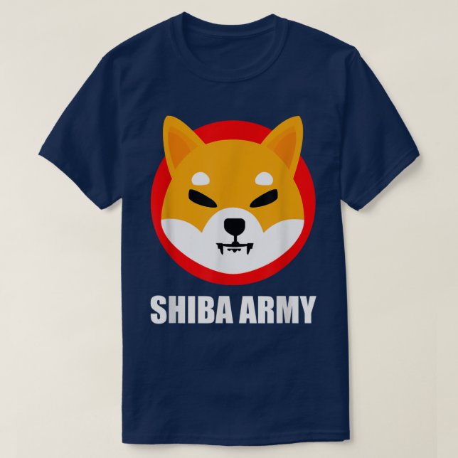 Shiba Inu Coin Crypto Token Cryptocurrency Wallet T Shirt (Design framsida)