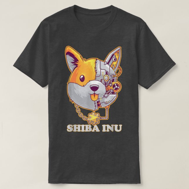 Shiba Inu Coin Crypto Token Cryptocurrency Wallet T Shirt (Design framsida)