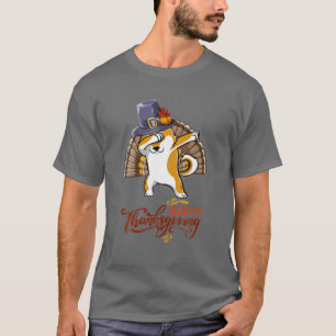 Shiba Inu Coin Crypto Token Dabbing Turkey Thanksg T Shirt