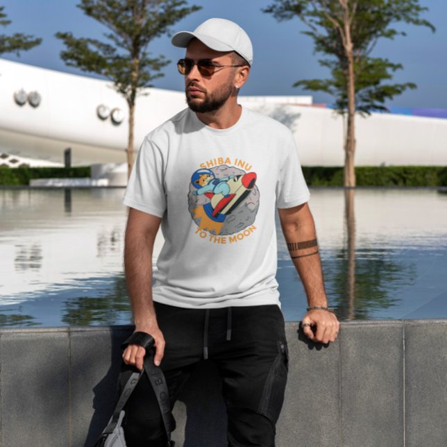Shiba Inu Coin till Måne T Shirt (Skapare uppladdad)