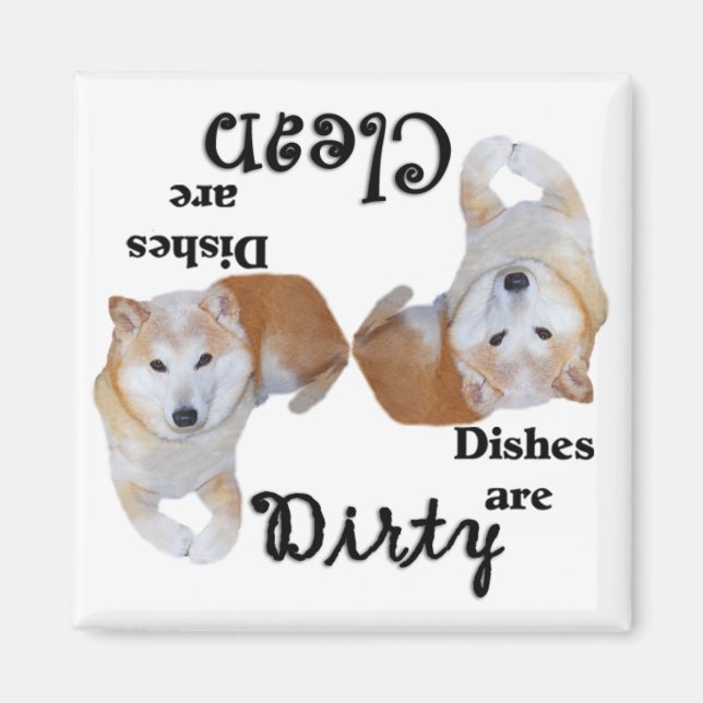 Shiba Inu Dishwasher Magnet (Framsidan)