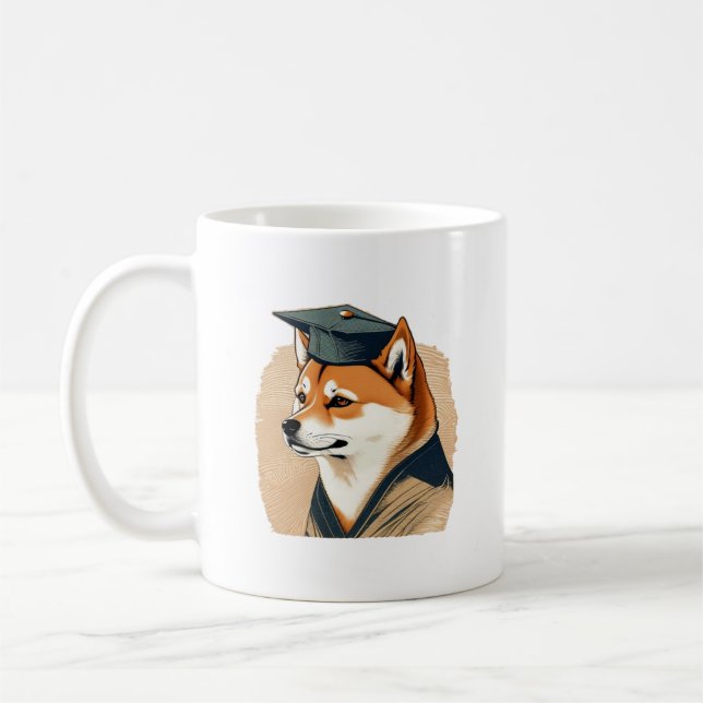 Shiba Inu examen  Kaffemugg (Vänster)