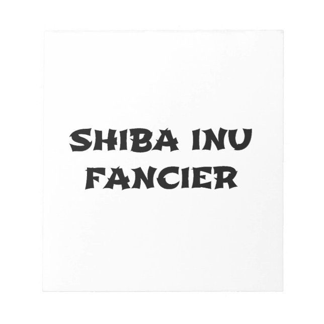 shiba inu fancier anteckningsblock (Framsida)