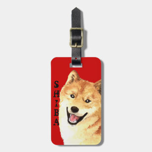 Shiba Inu färgkvarter Bagagebricka