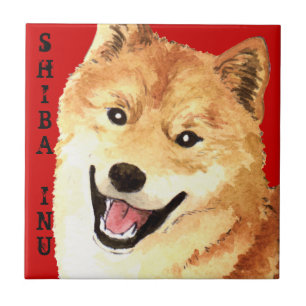 Shiba Inu färgkvarter Kakelplatta
