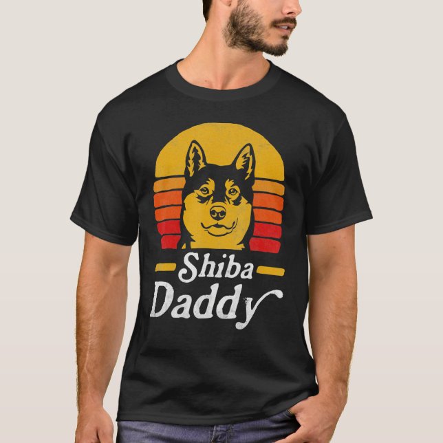 Shiba Inu Father Dog Shiba Inu Papa  Shiba Dad T Shirt (Framsida)