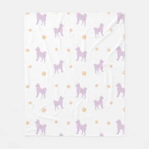 Shiba Inu filt – Minimal Lavendel Gåva