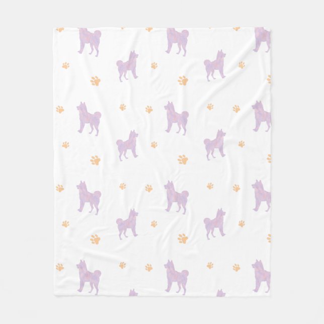 Shiba Inu filt – Minimal Lavendel Gåva  (Framsidan)