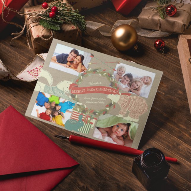 Shiba Inu, FOX, Polar Bear och Bunny Photo COLLAGE (Skapare uppladdad)