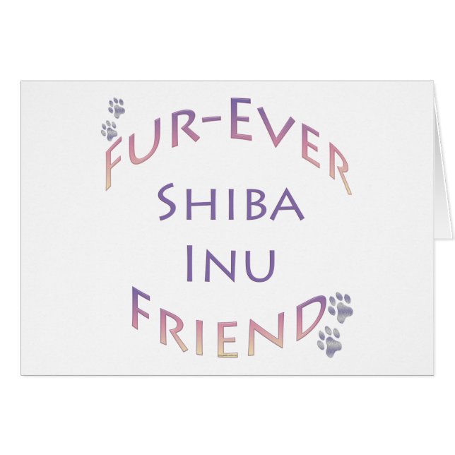 Shiba Inu Furever Friend Hälsningskort (Framsidan Horizontal)