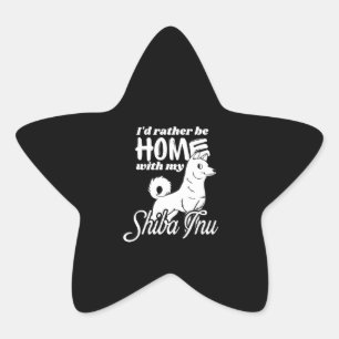 Shiba Inu Gift Akita Hundägare Nuvarande Stjärnformat Klistermärke
