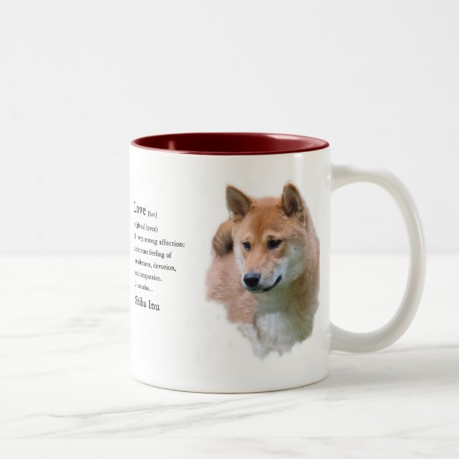 Shiba Inu Gifts Två-Tonad Mugg (Höger)