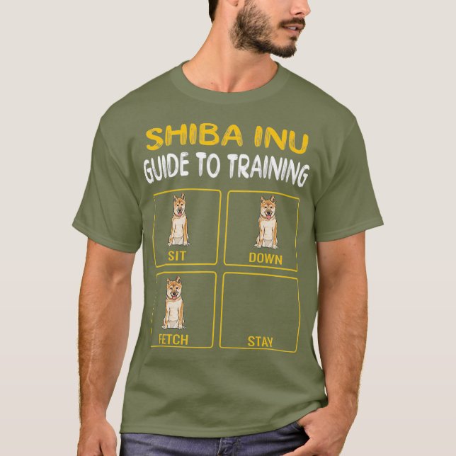 Shiba Inu Guide to Training Hund Obedience T Shirt (Framsida)