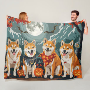 Shiba Inu Halloween Kuslig Fleecefilt