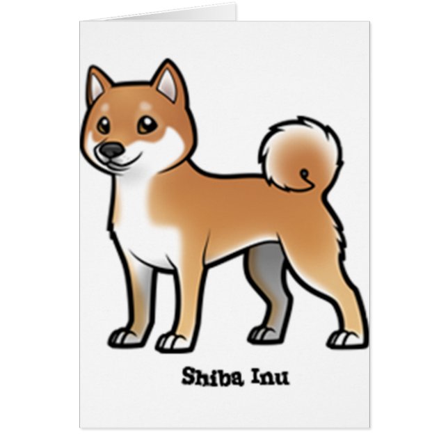 shiba inu hälsningskort (Framsidan)