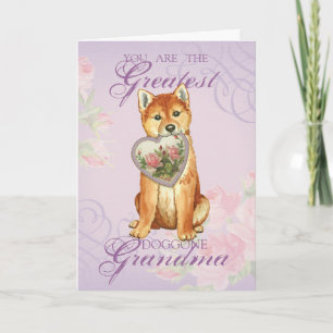 Shiba Inu Heart Grandma Kort