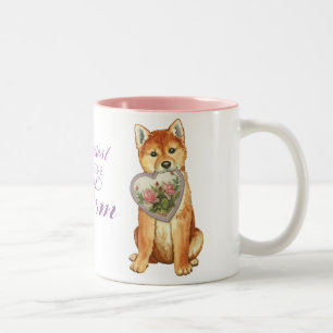 Shiba Inu Heart Mamma Två-Tonad Mugg
