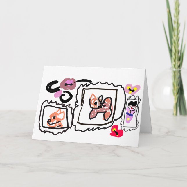 Shiba Inu hearts Kort (Framsida)