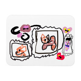 Shiba Inu hearts Magnet