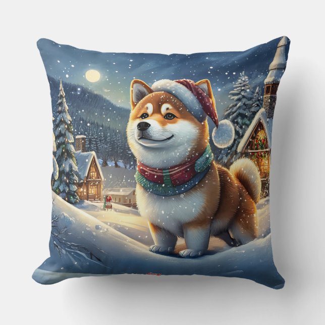 Shiba Inu Helgdag Design efter Rik AMeN Gill Kudde (Framsida)